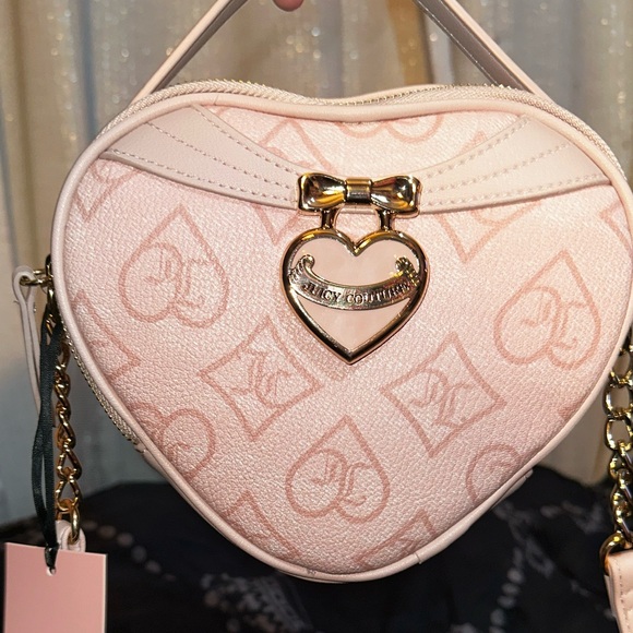 Juicy Couture Handbags - Juicy Couture pink heart bow purse